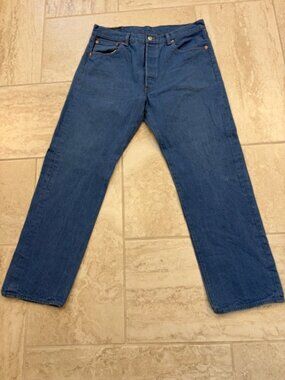Vintage Levis 501 XX 36x32 Jeans Button Fly Made in Mexico Blank Red Tag